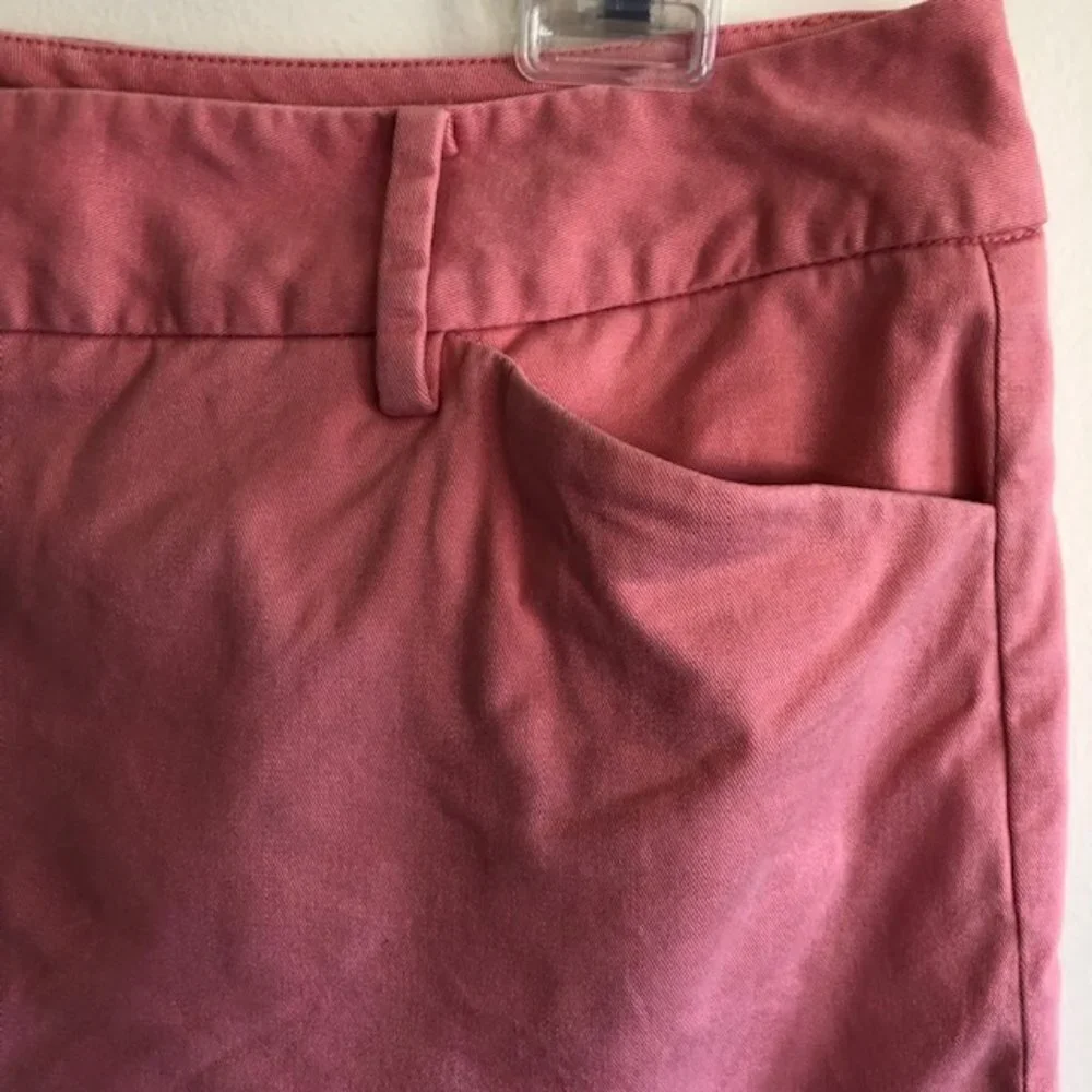 TALBOTS Stretch Pink Cotton Chino Ankle Pants 12 - Picture 6 of 16